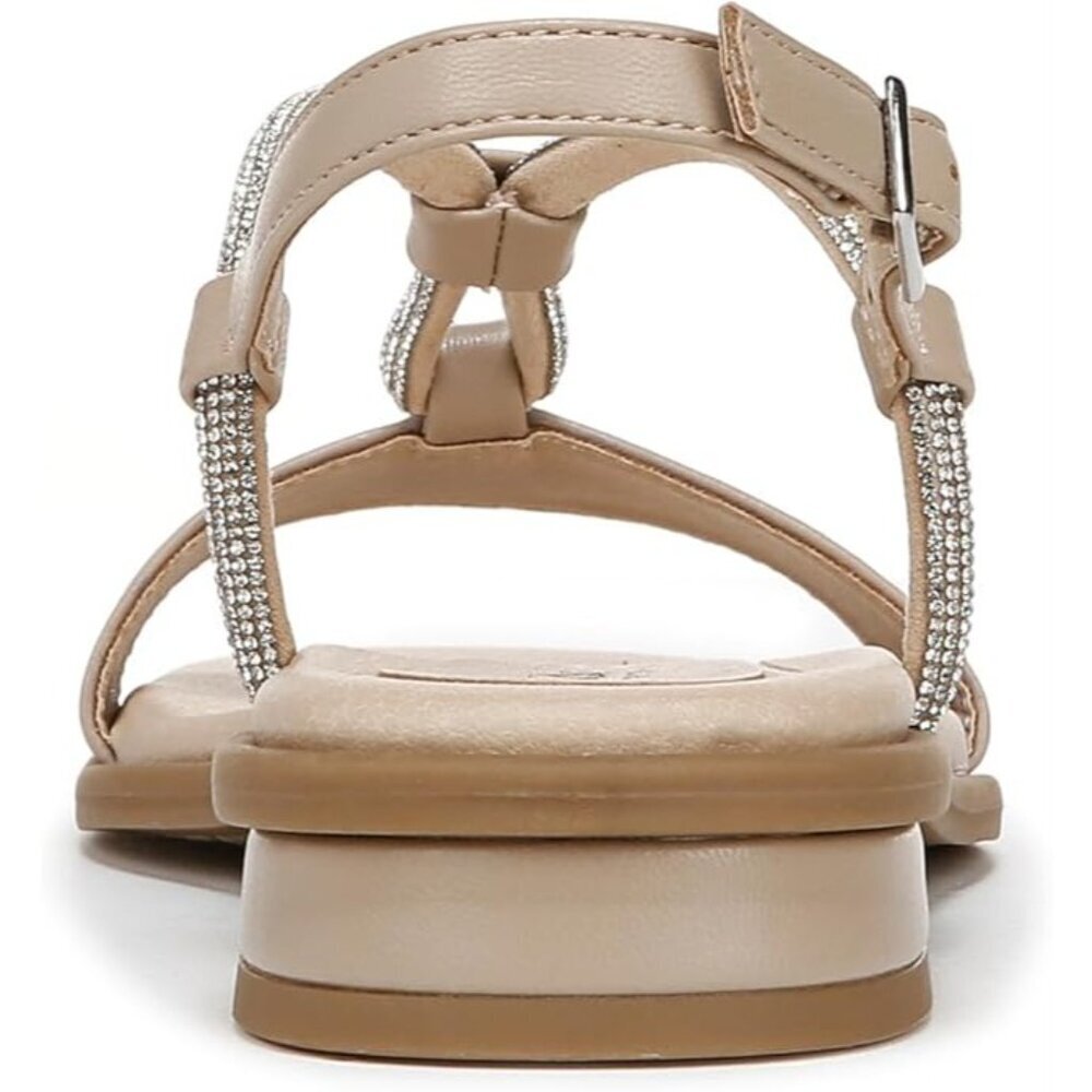 LifeStride Radiant Slingback Sandals 10W Tender Taupe Rhinestone NIB - Picture 3 of 7